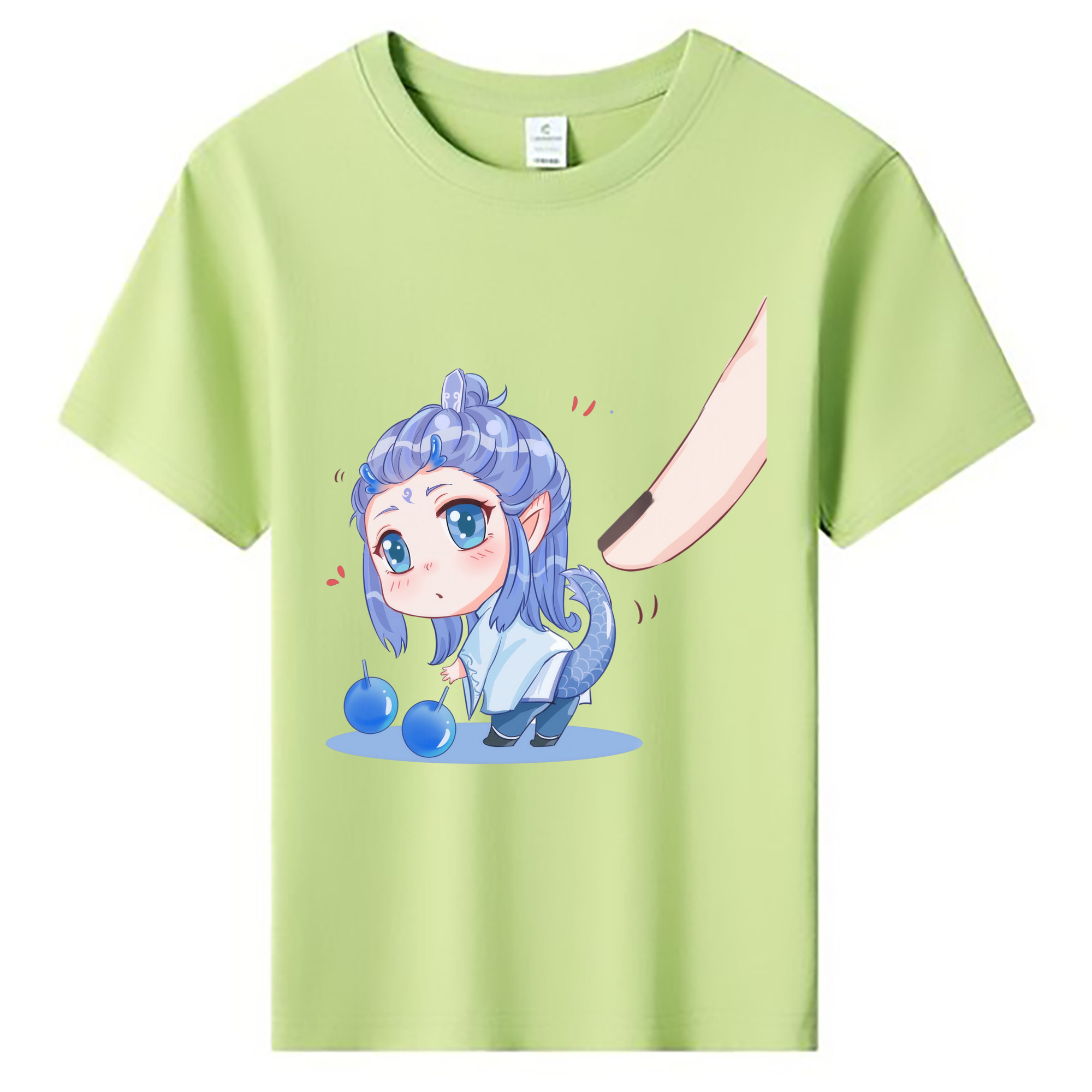 （画像用） Ne Zha 2 ナタ 魔童の大暴れ 綿100％キッズTシャツ（フロントプリント）